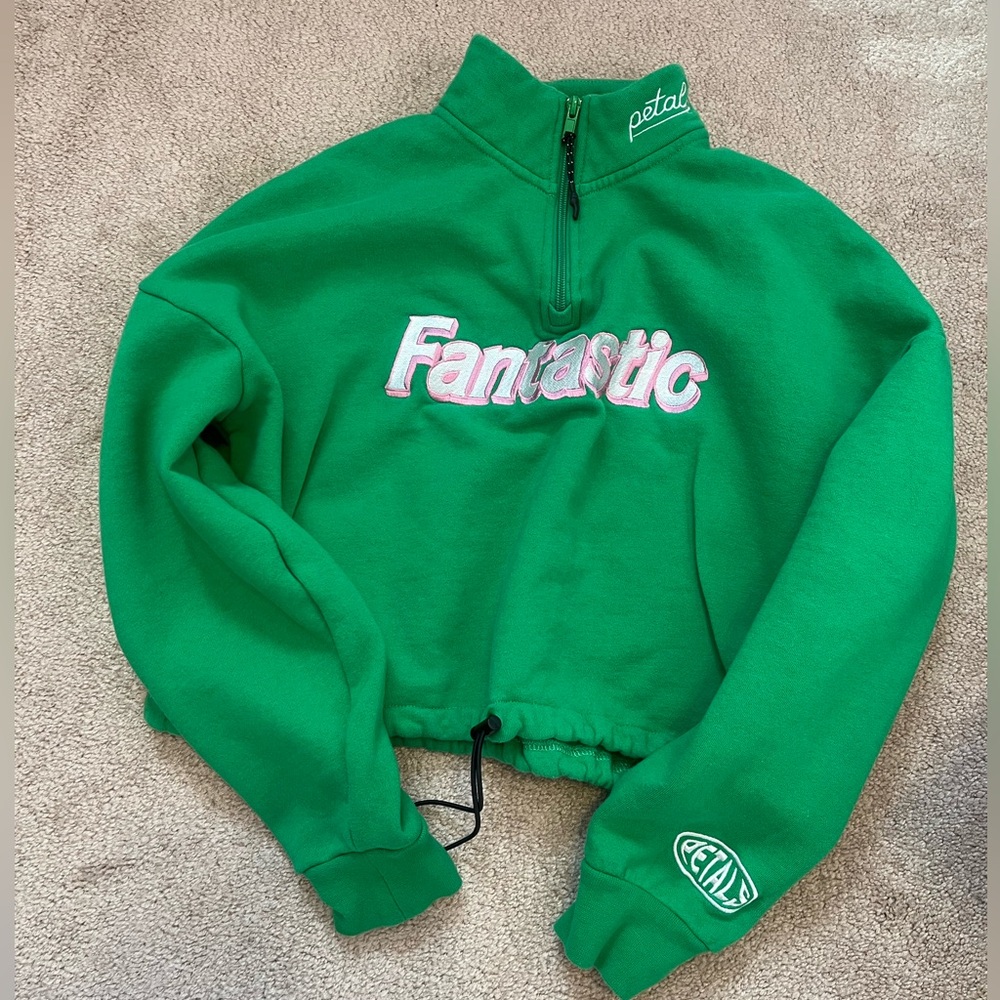 Green “Fantastic” Pullover Sweatshirt